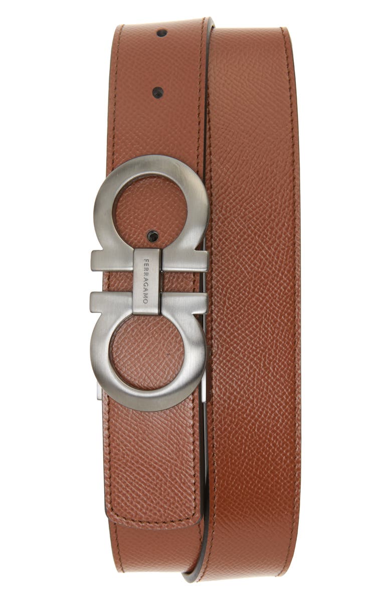 FERRAGAMO Gancini Reversible Leather Belt, Alternate, color,