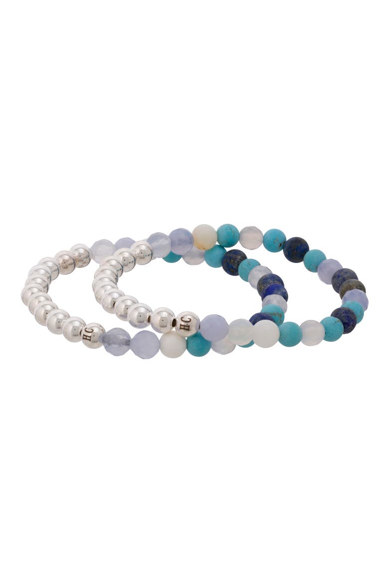 N16 Protection & Inner Strength Set of 2 Healer's Bracelets, Alternate, color, SILVER
