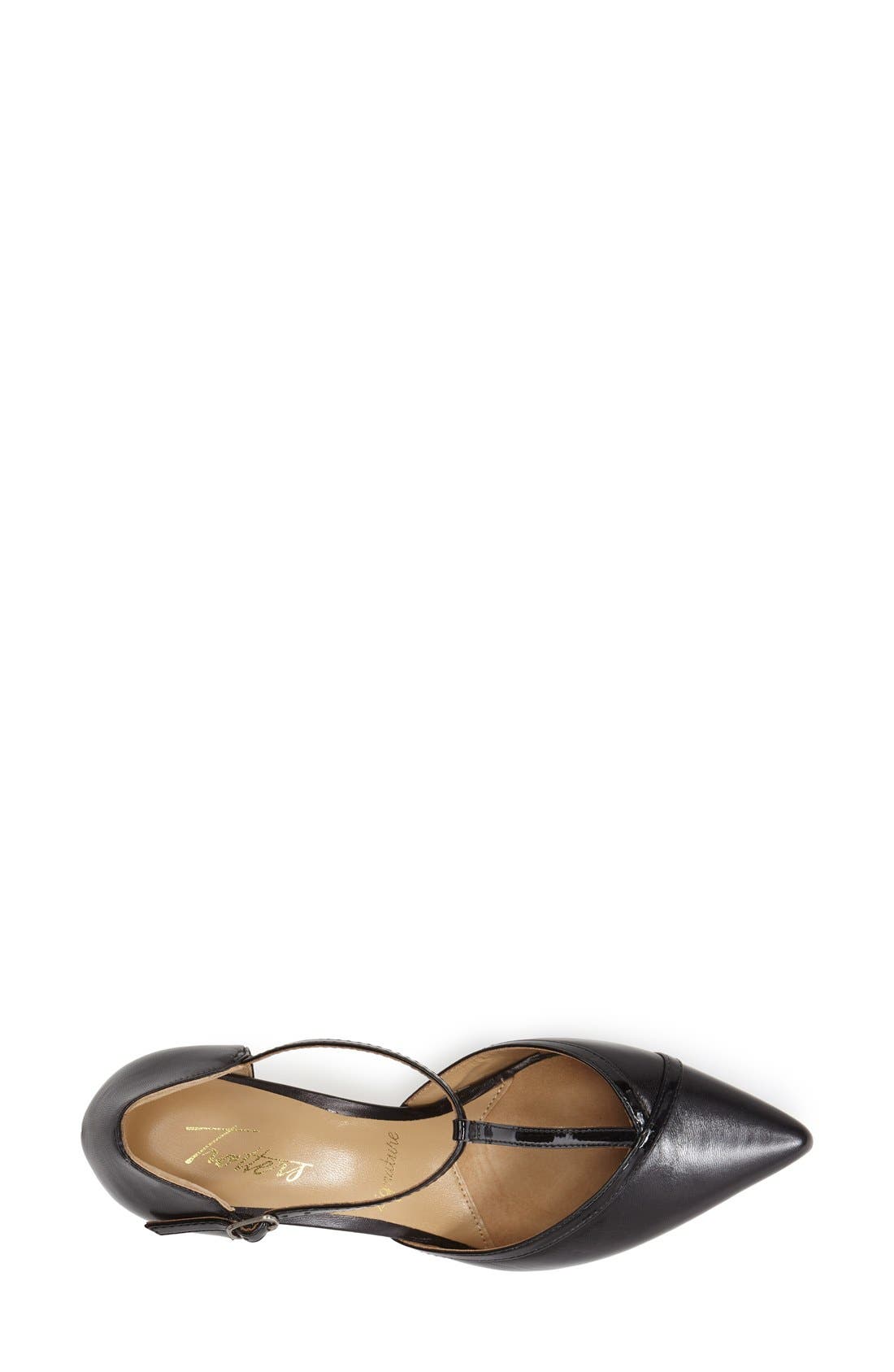 'Amelia' T-Strap Pump, Alternate, color, BLACK/ PATENT