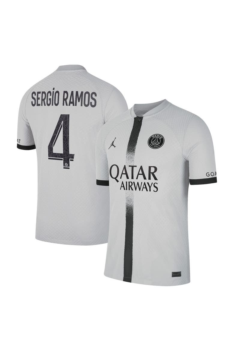 Men's Nike Sergio Ramos Black Paris Saint-Germain 2022/23 Away Vapor Match Authentic Player Jersey, Alternate, color, Black