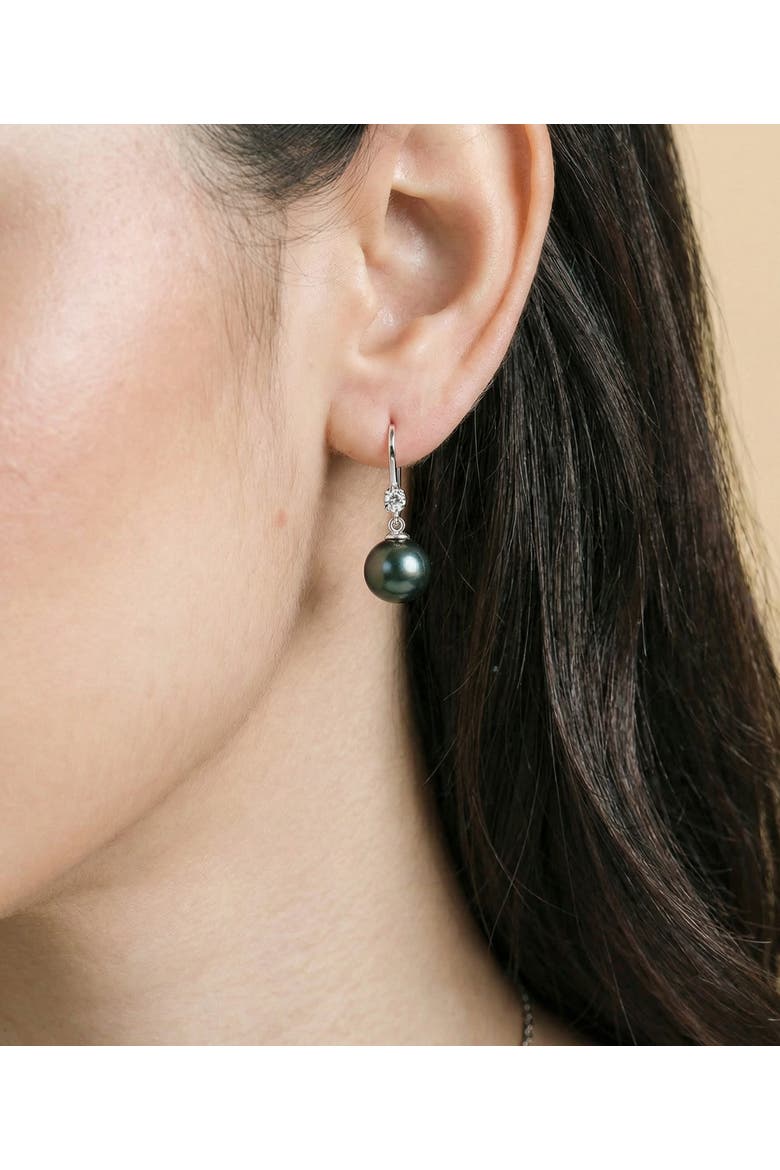Tahitian South Sea Pearl & Diamond Michelle Jewelry Set, Alternate, color, White Gold