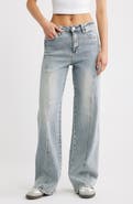 YMI Bella Seam Detail Wide Leg Jeans