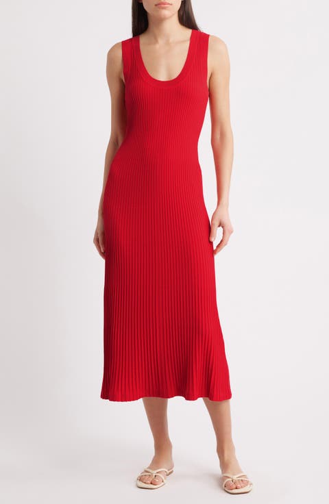 Sleeveless Rib Sweater Dress