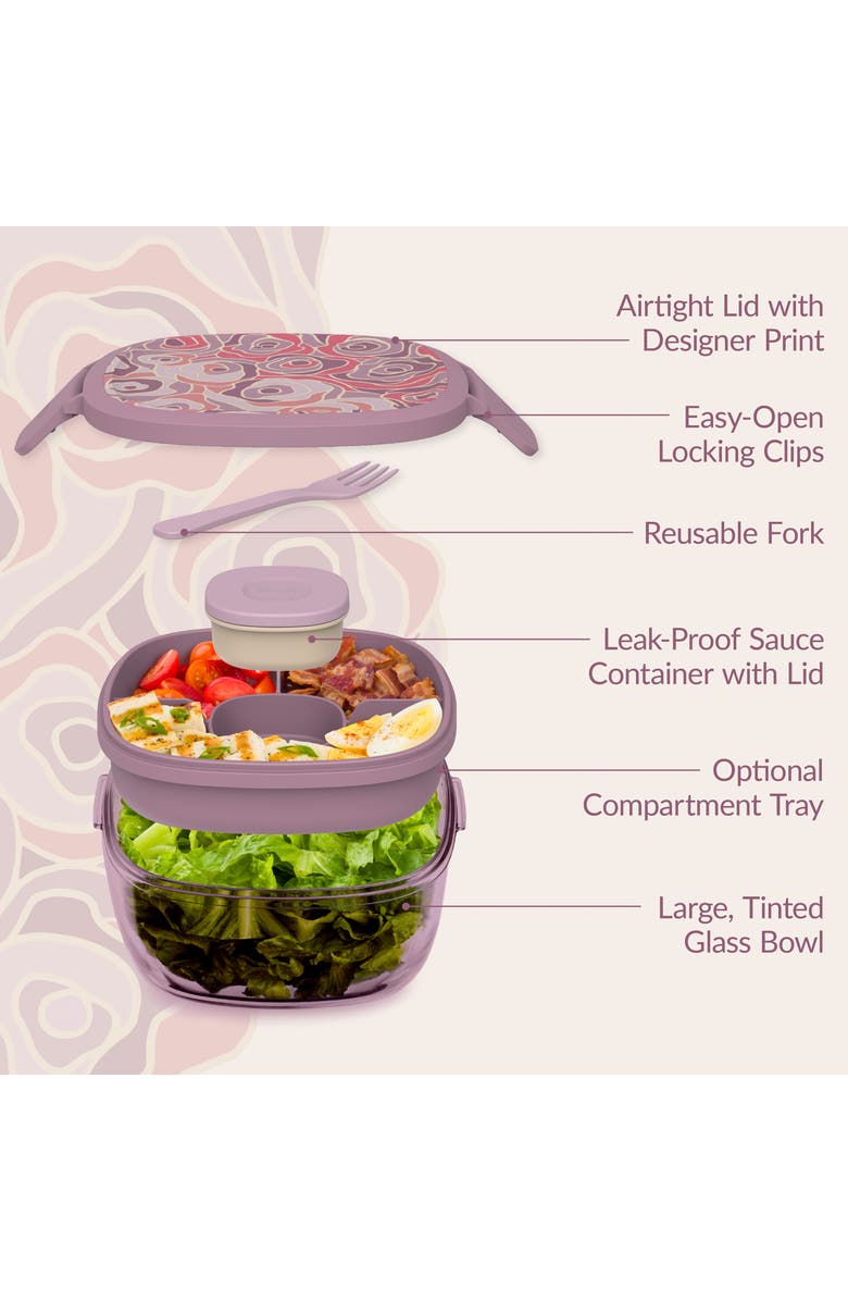 BENTGO All-in-One Glass Salad Container, Alternate, color, Mauve