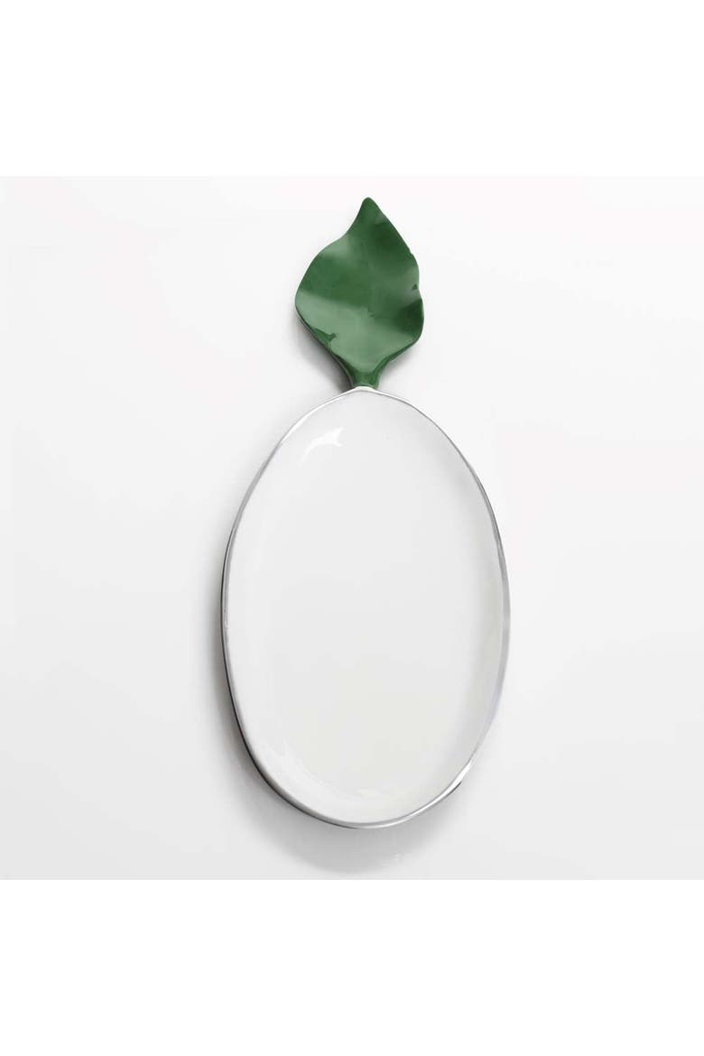 Verdura Appetizer Plates Oval, Main, color, White