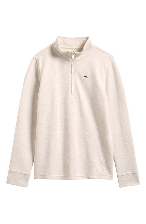 Kids' Saltwater Stripe Quarter Zip Sweatshirt
