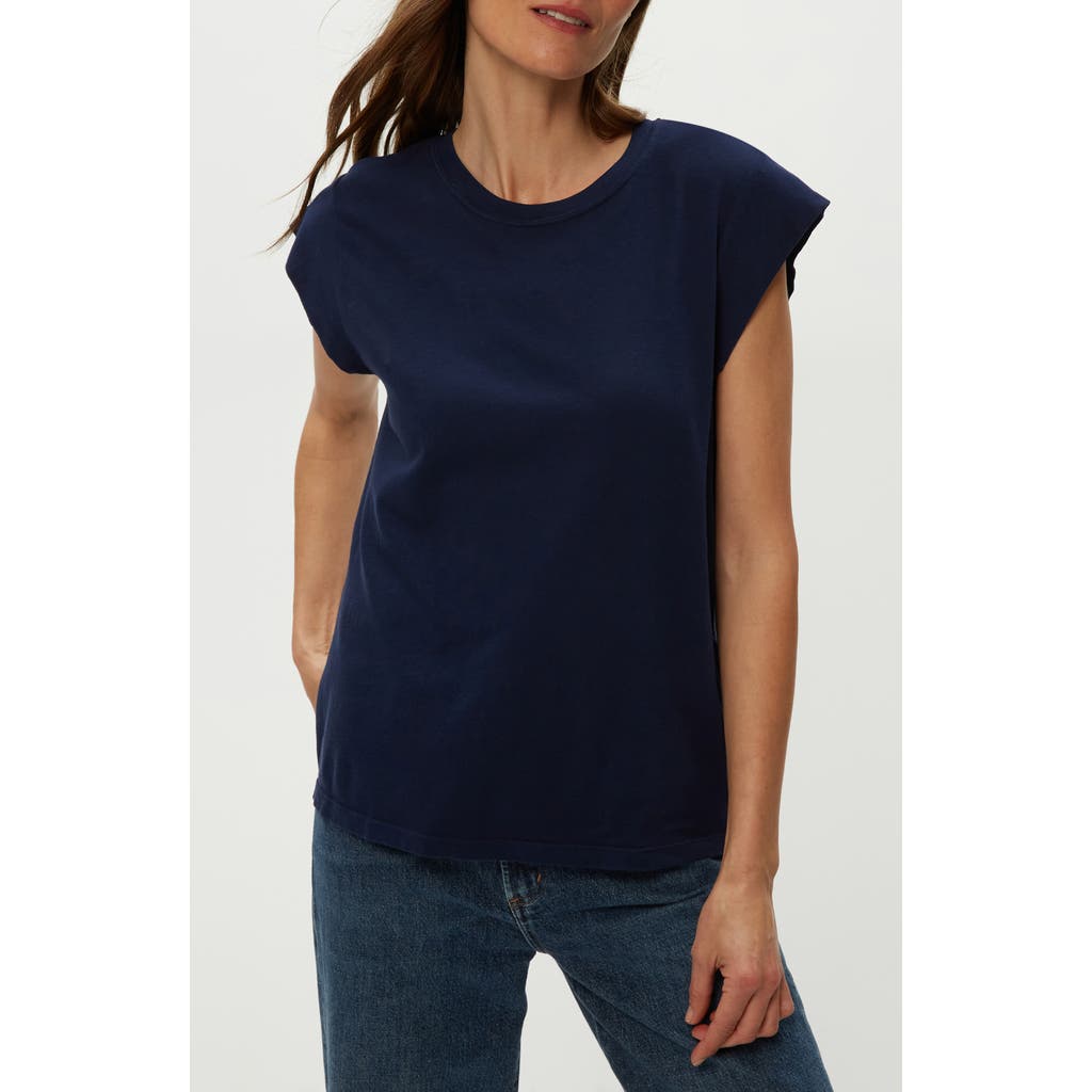 Michael Stars Joey Power Shoulder T-shirt In Nocturnal