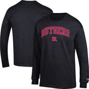 Champion Men's Champion  Black Rutgers Scarlet Knights Arch Over Logo Long Sleeve T-Shirt