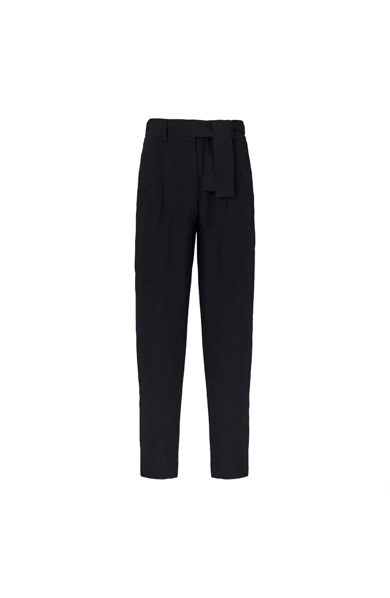 Anne Fontaine Women 's Pant Lester Black Cotblack Cotton Cropped Pants With Tailored Fit And Zippered Waistton Cropped Pants With Tailored Fit And Zippered Waist, Main, color, Black