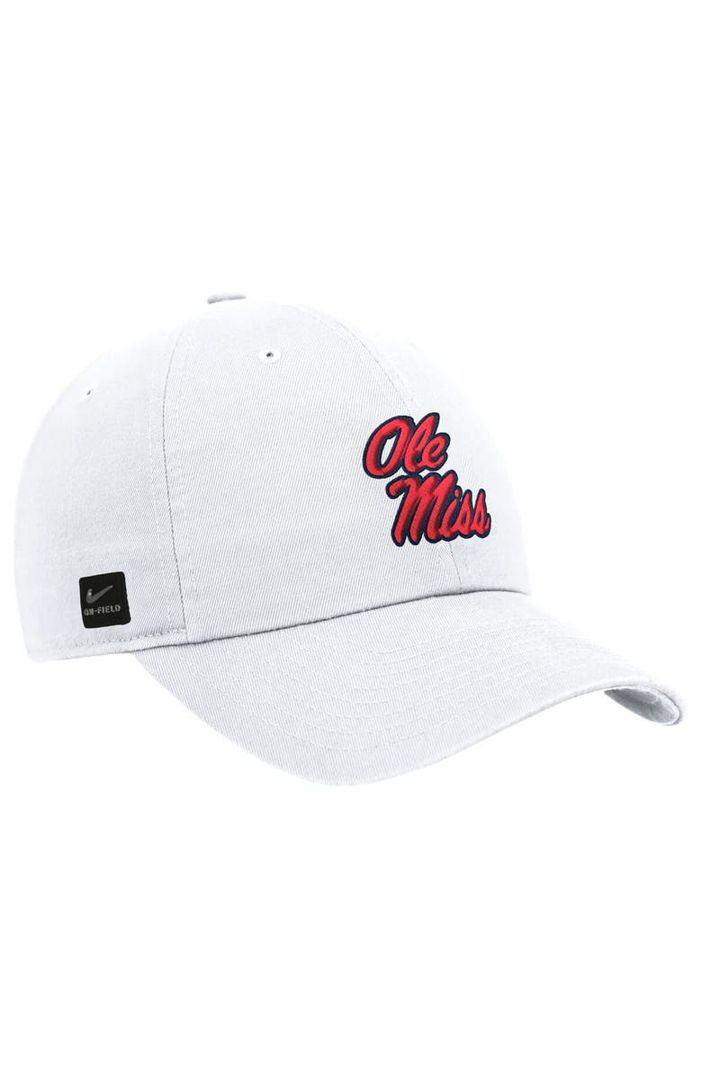 Nike Men's Nike White Ole Miss Rebels 2025 On-Field Club Adjustable Hat, Main, color, 