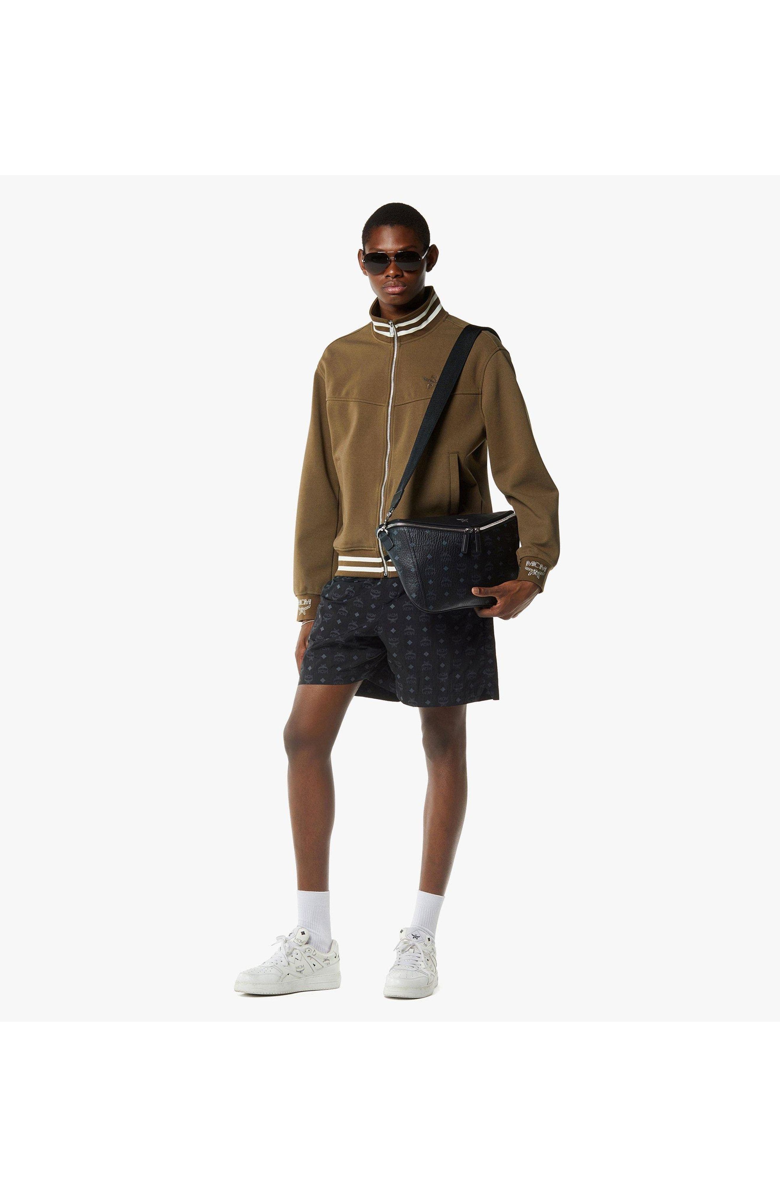 MCM Medium Diamant 3D Crossbody in Visetos Leather Mix, Alternate, color, Bk