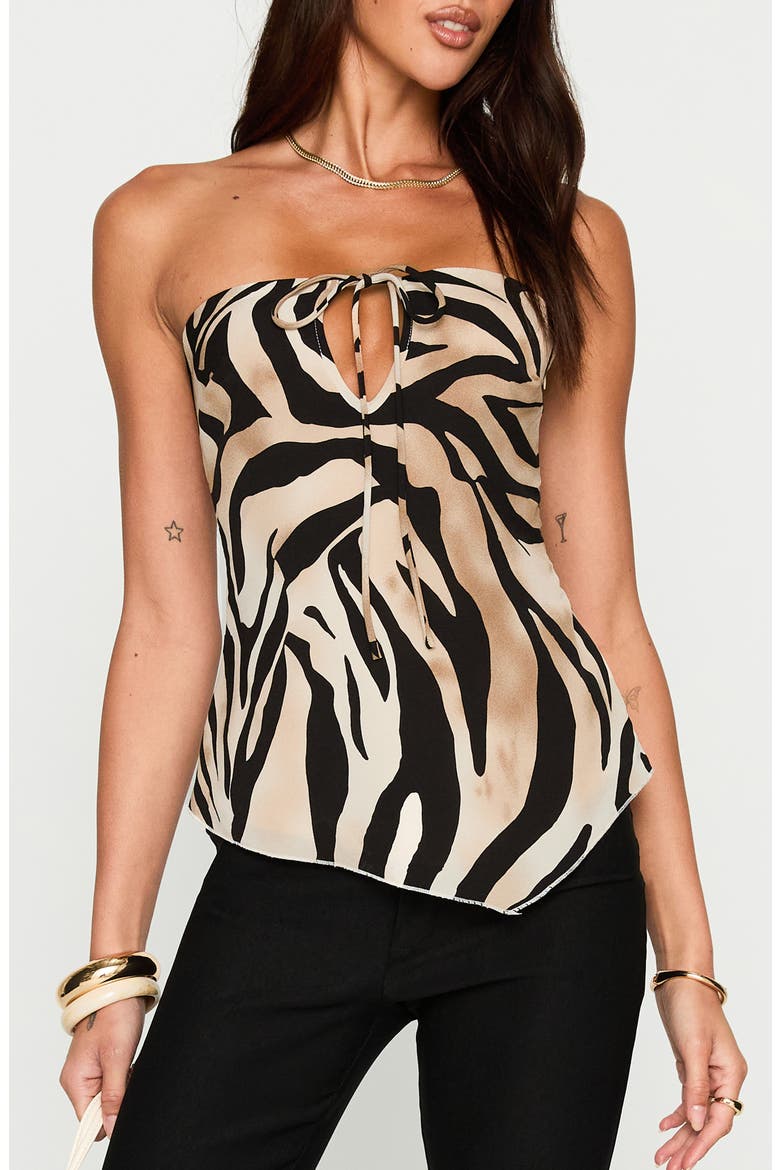 I Wonder Strapless Top, Main, color, TIGER