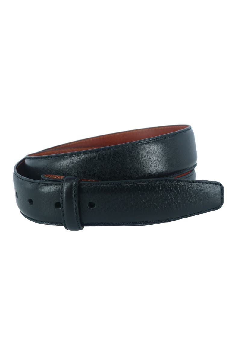 Pebble Grain Leather 35mm Harness Belt Strap, Main, color, Black