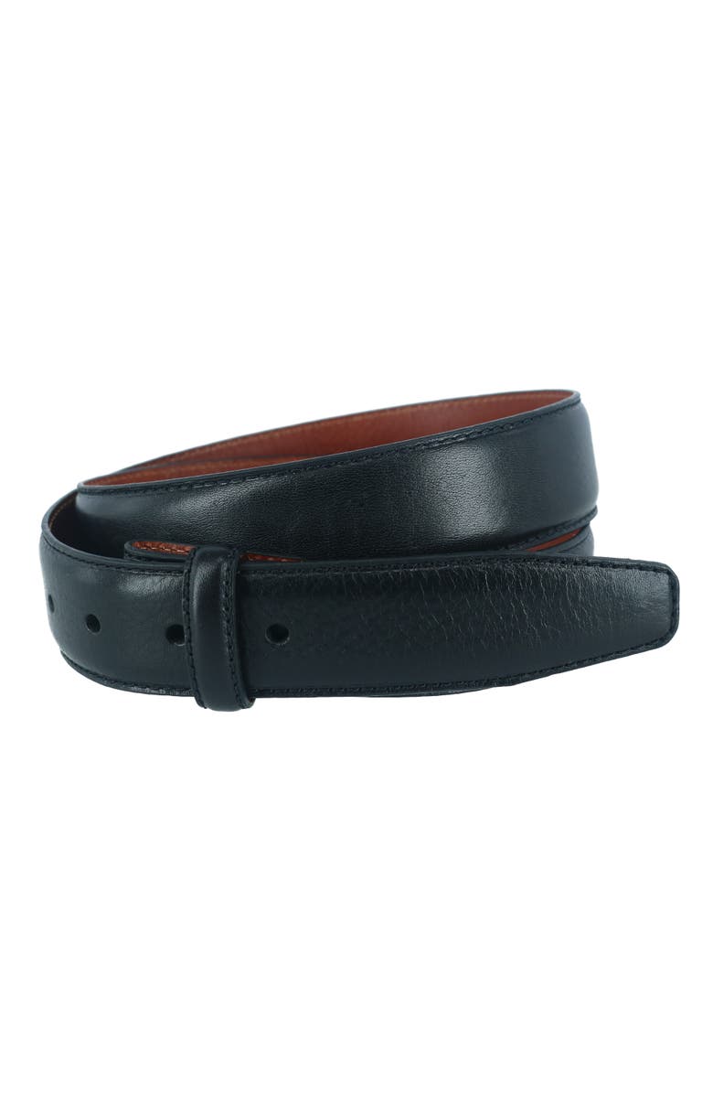 Trafalgar Pebble Grain Leather 35mm Harness Belt Strap, Main, color, Black