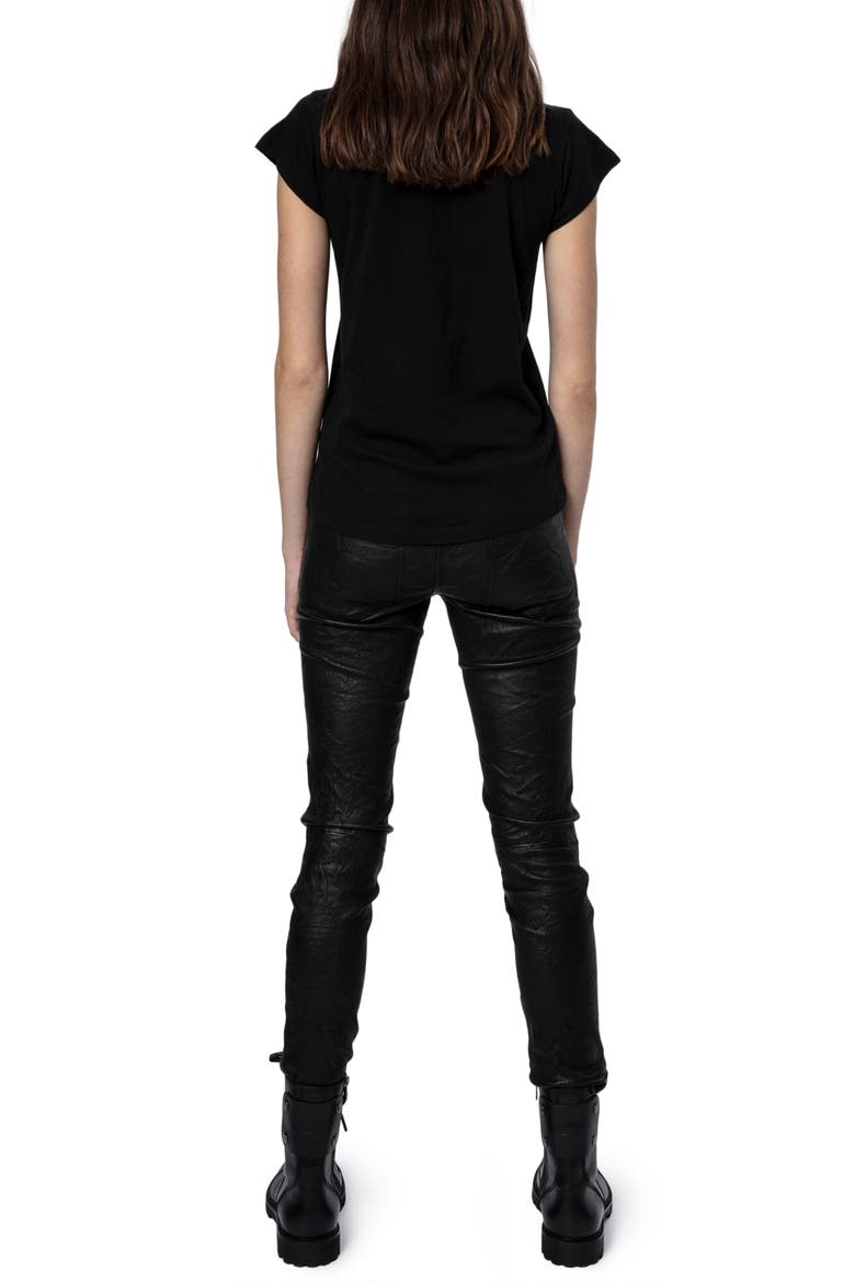 Camo Skull Cotton & Modal Graphic Tee, Alternate, color, NOIR