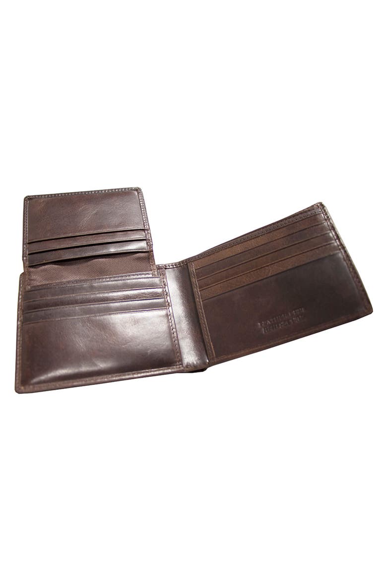 Left Wing RFID Billfold Wallet, Alternate, color, BROWN
