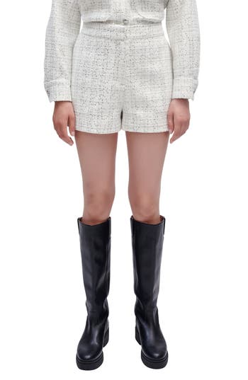 Maje Inate Sequin Shorts In White