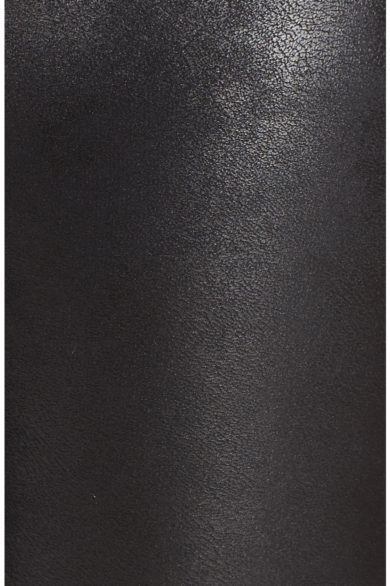 Mama Faux Leather Maternity Leggings, Alternate, color, VERY BLACK