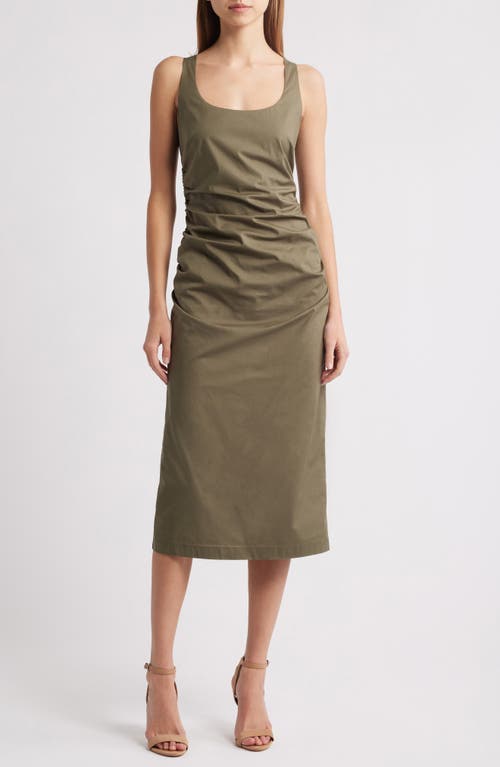 CHARLES HENRY CHARLES HENRY RUCHED TANK MIDI DRESS