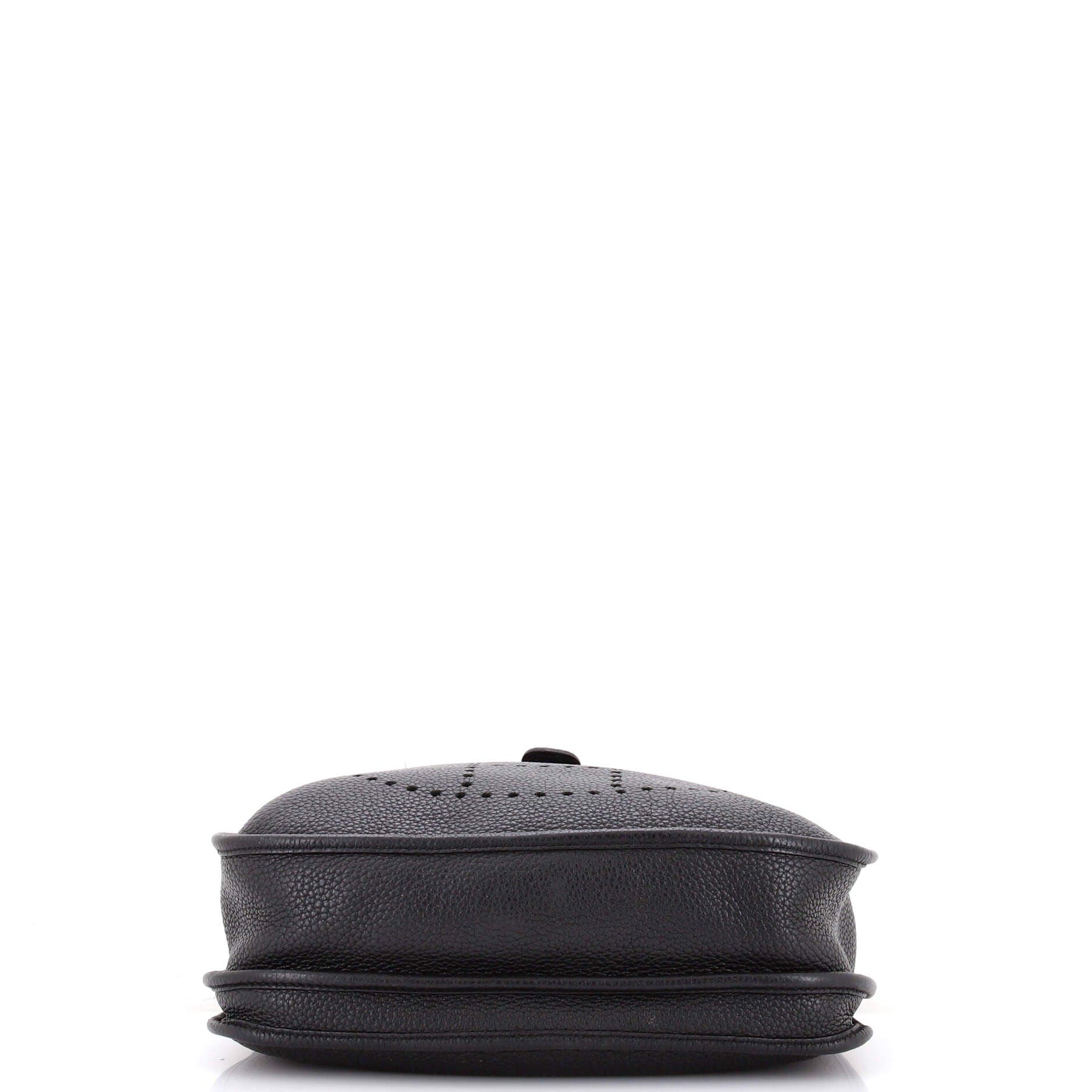 Pre-Owned Hermes Evelyne Bag Gen III Clemence PM, Alternate, color, Noir