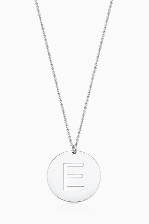 Say My Name Initial Pendant Necklace in Sterling Silver