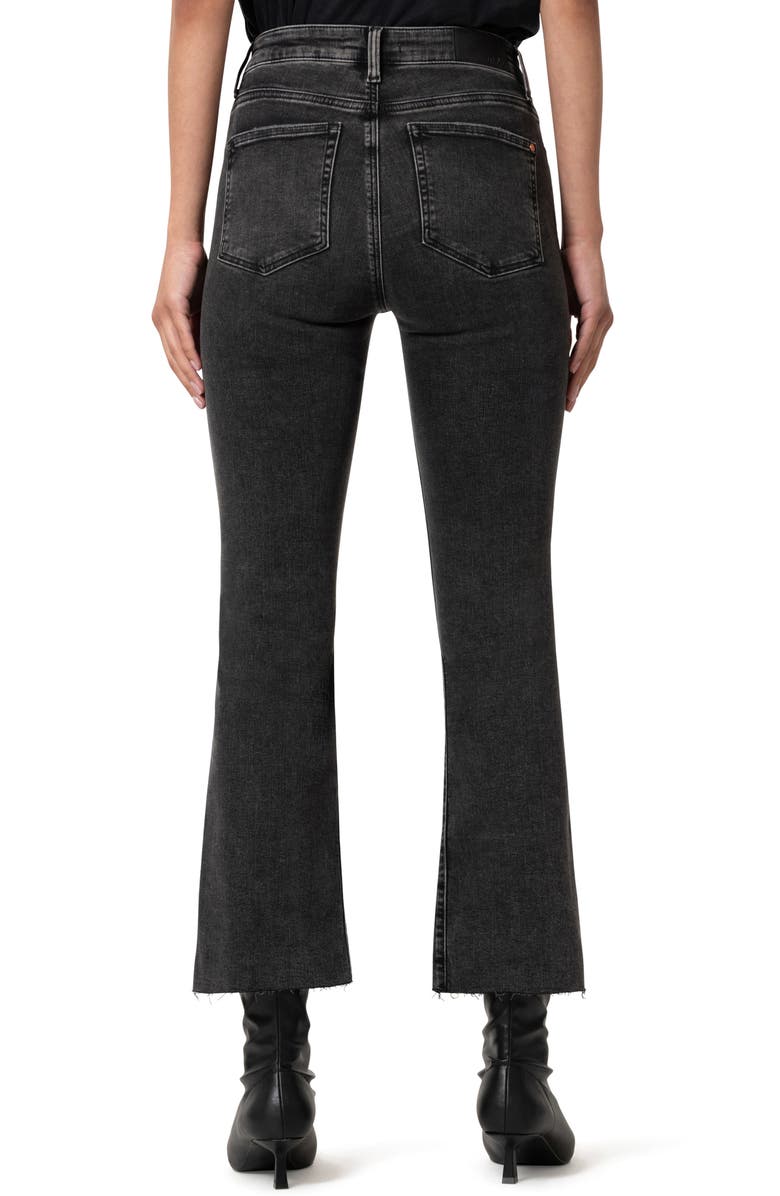 Mavi Jeans Anika Raw Hem High Waist Crop Flare Jeans, Alternate, color, Smoke Brushed Flex Blue