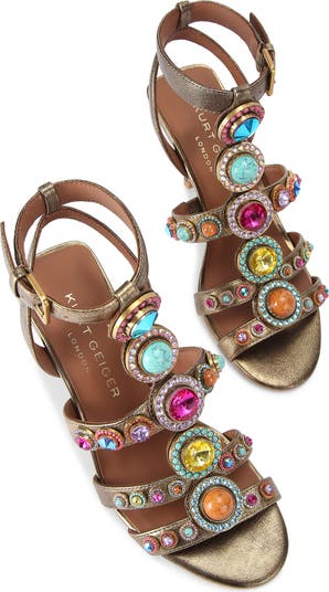 Octavia Crystal Embellished Cage Sandal