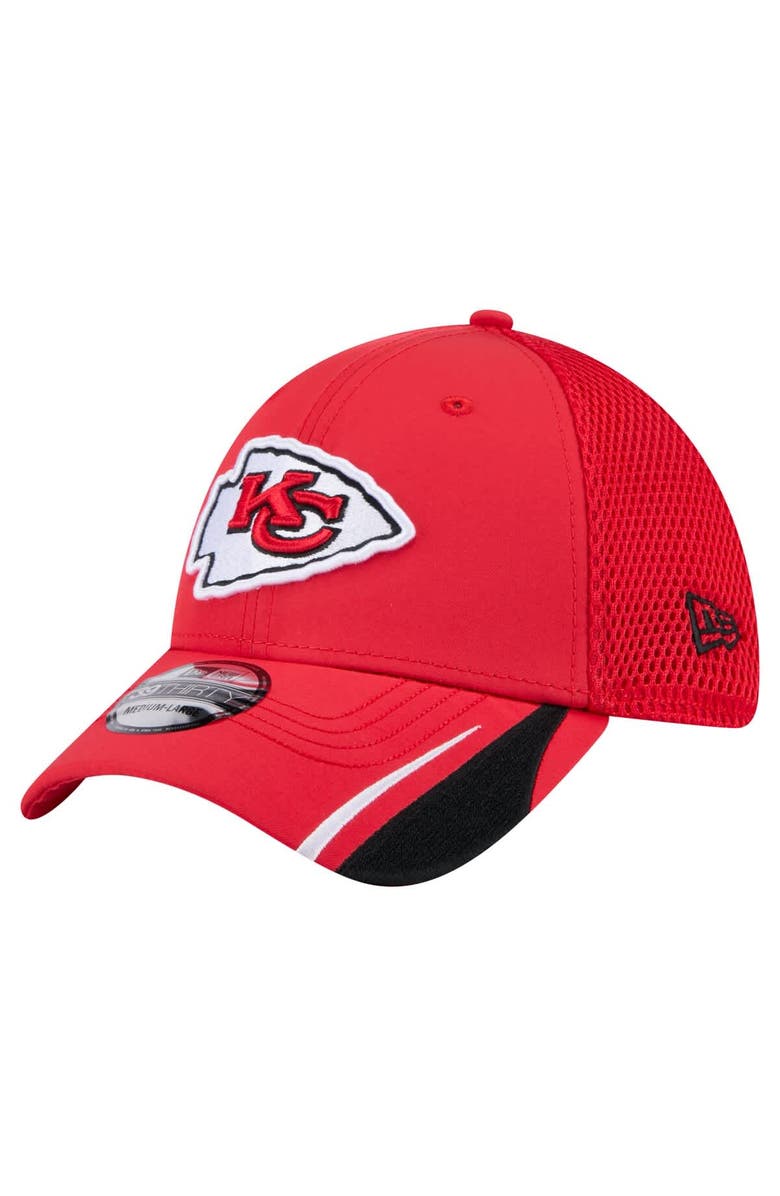 New Era Men's New Era  Red Kansas City Chiefs Game Day Linear 39THIRTY Flex Hat, Main, color, 