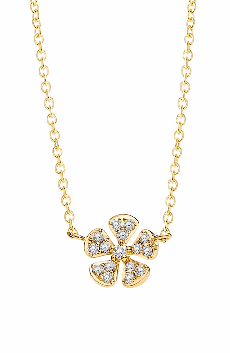 SYNA Flower Necklace, Main, color, Diamond