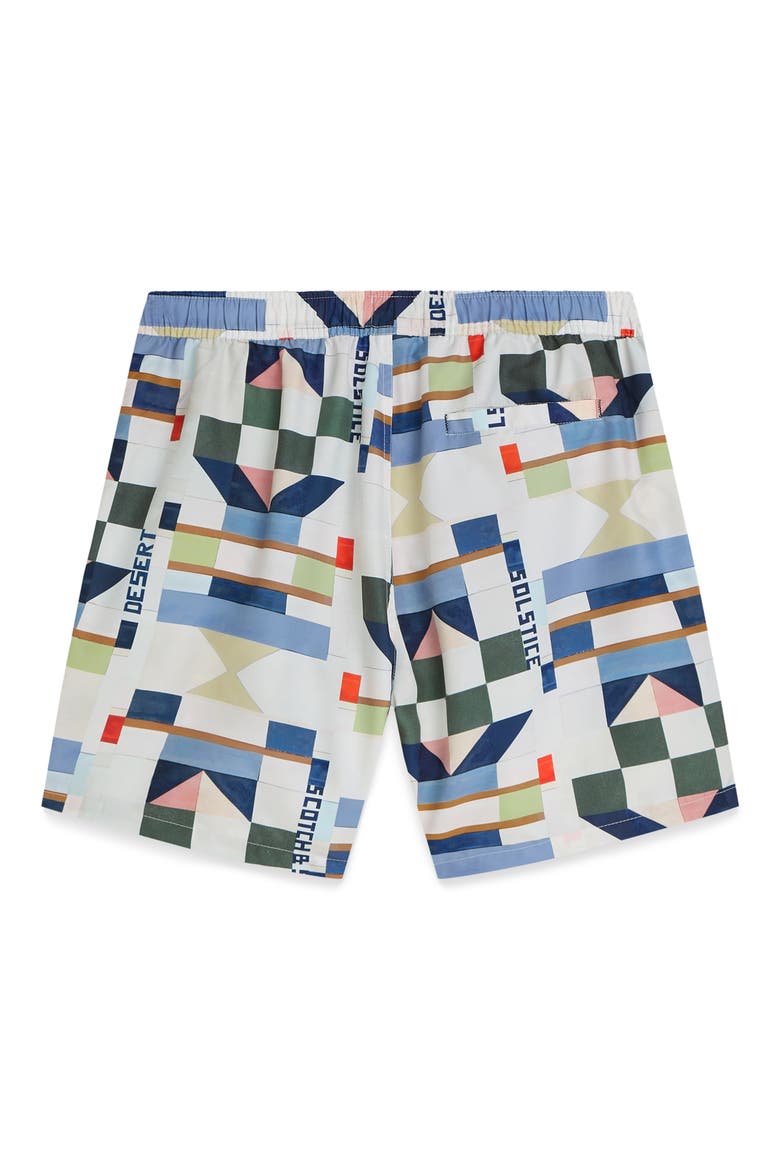 Patchwork Print Swim Trunks, Alternate, color, PATCHWORK INFINITY