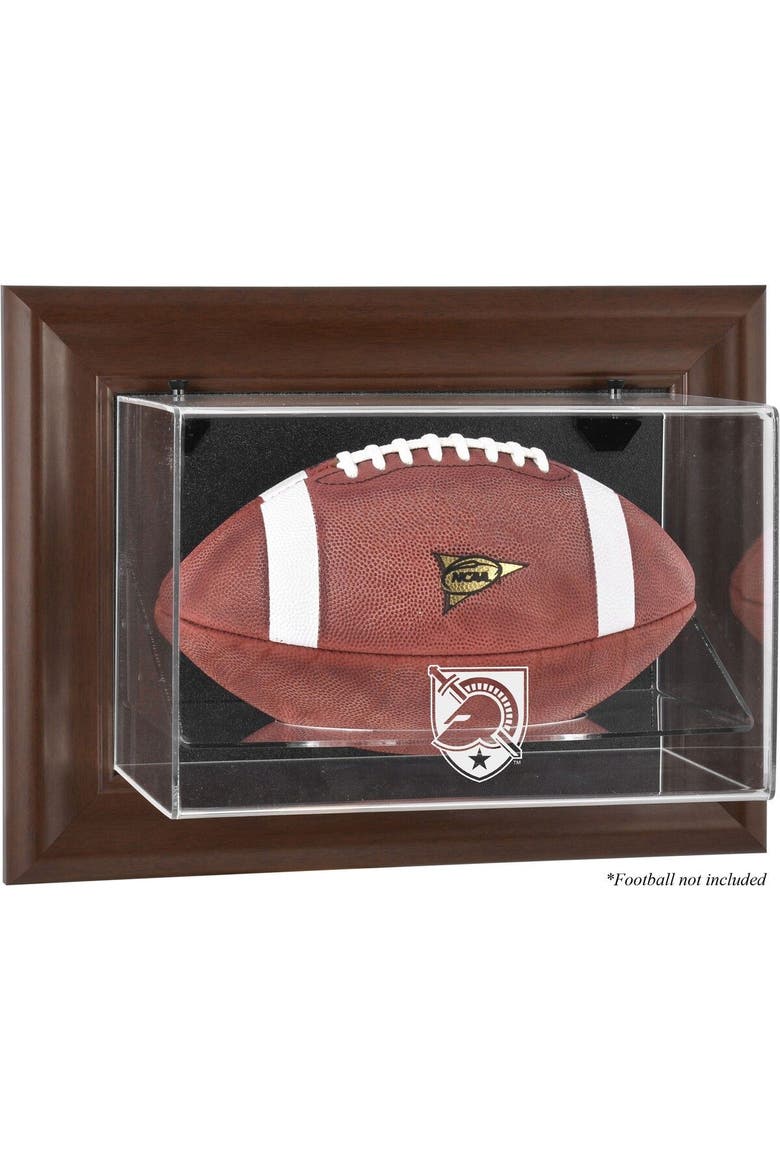 Army Black Knights Brown Framed (2015-Present Logo) Wall-Mountable Football Display Case, Main, color, Brown