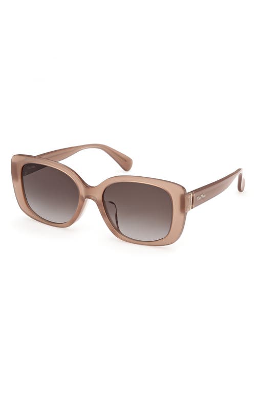 Max Mara 55mm Rectangular Sunglasses In Brown