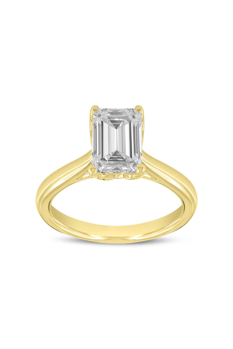 Rahina 14K Yellow Gold Emerald Lab Grown Diamond Solitaire Engagement Ring - 1.5 Ct, Main, color, 14K Yellow Gold