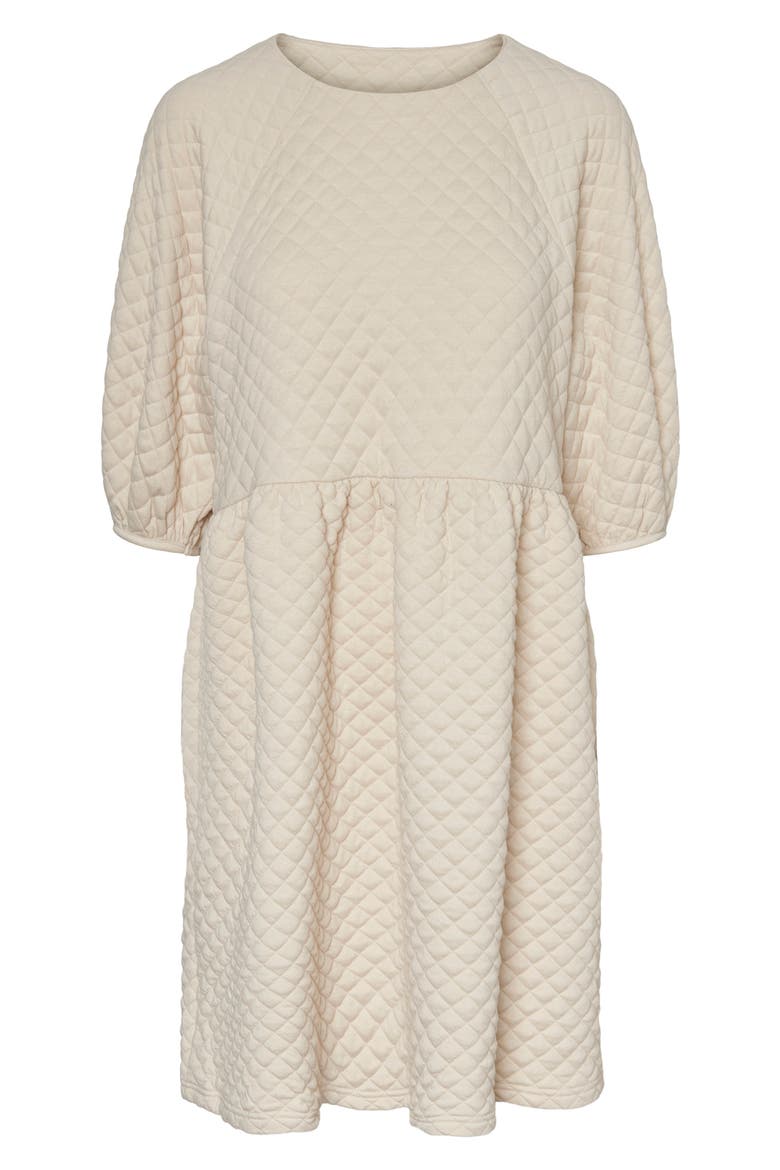 Cayle Quilted Minidress, Alternate, color, BIRCH
