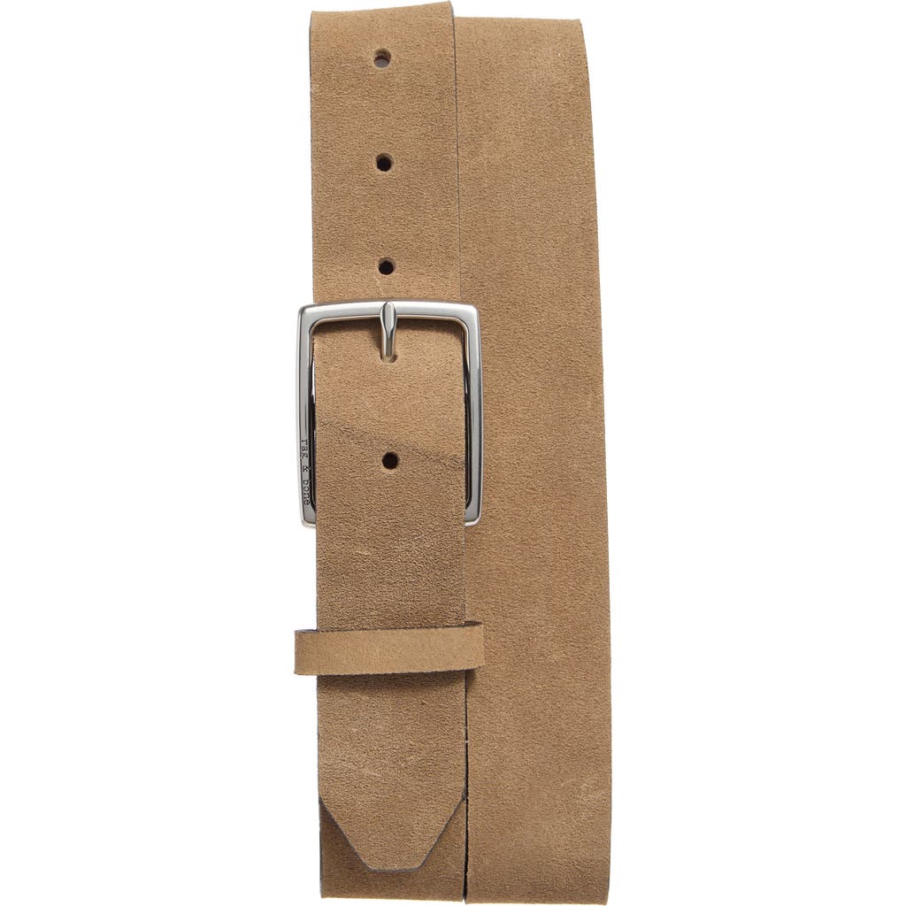 Rag & Bone Rugged Genuine Suede Belt In Camelsd