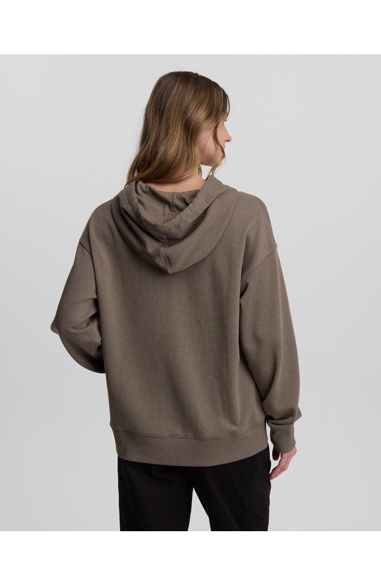 tentree Sunrise Relaxed Hoodie, Alternate, color, Clay/Meteorite Black