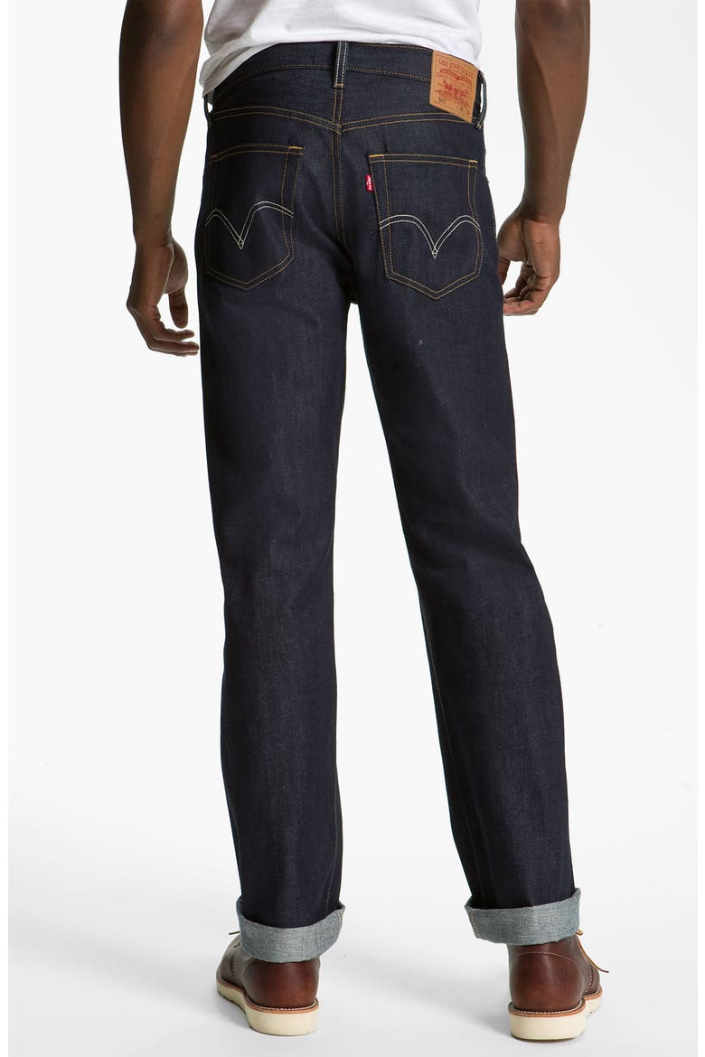 '501®' Straight Leg Jeans, Main, color, RIGID SELVEDGE