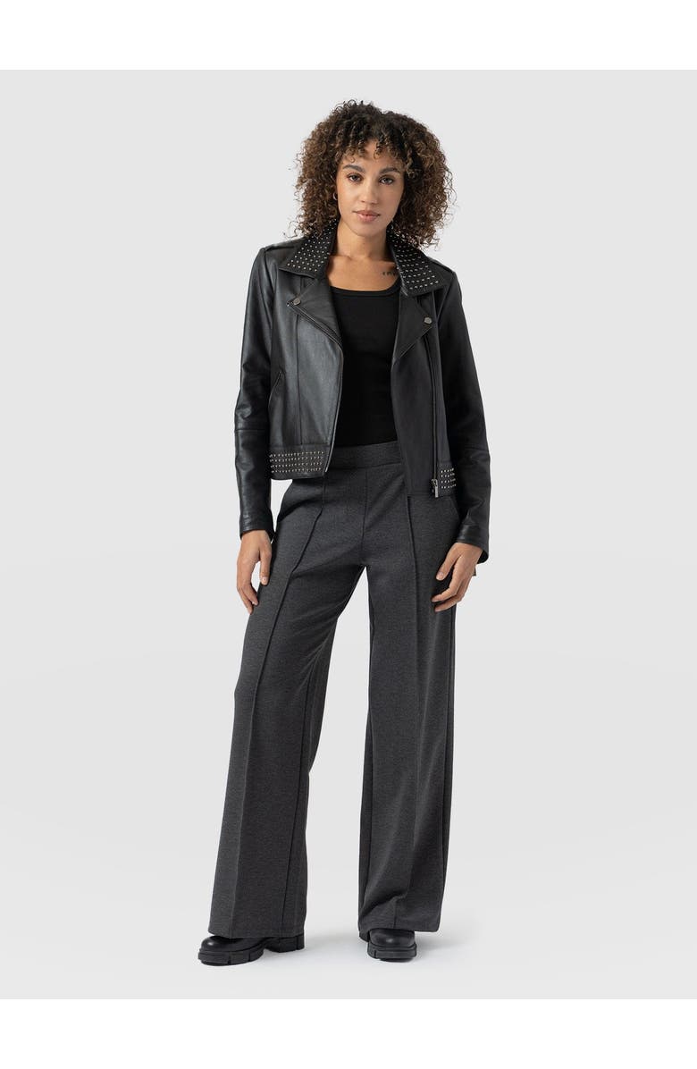 Saint + Sofia Keller Wide Leg Pant, Main, color, Charcoal