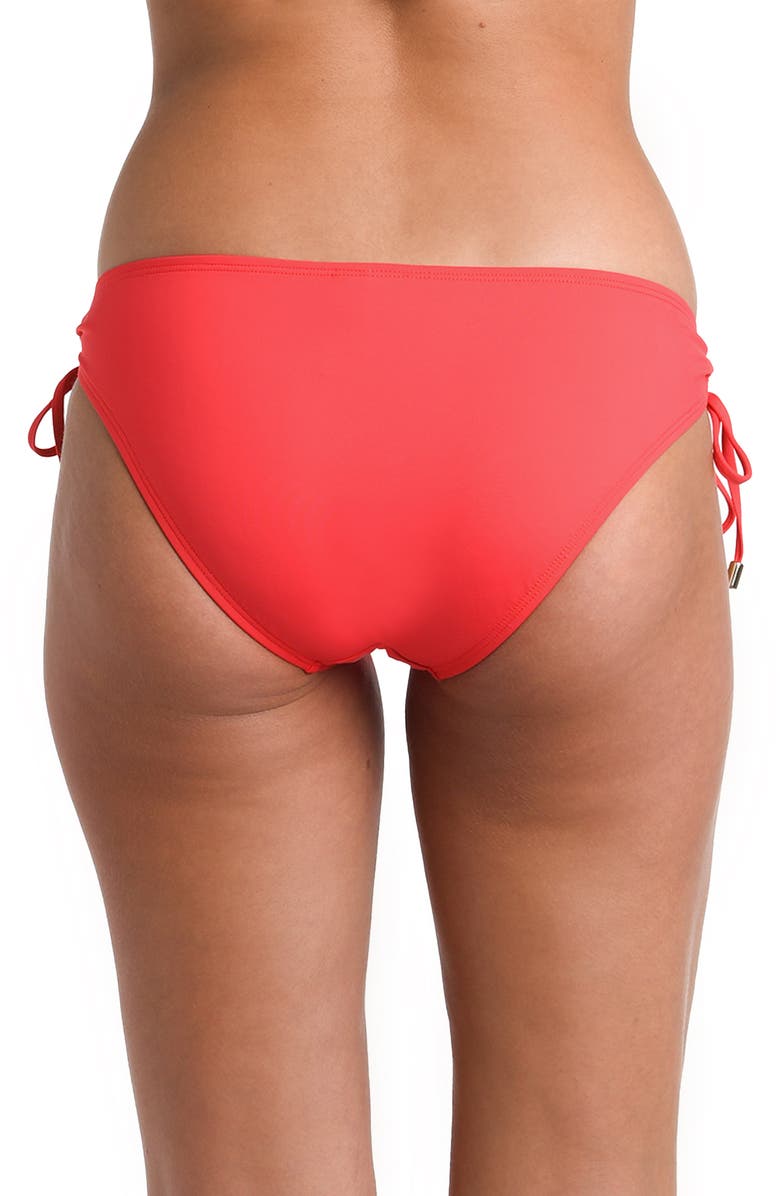 La Blanca Island Goddess Hipster Bikini Bottoms, Alternate, color, Guava