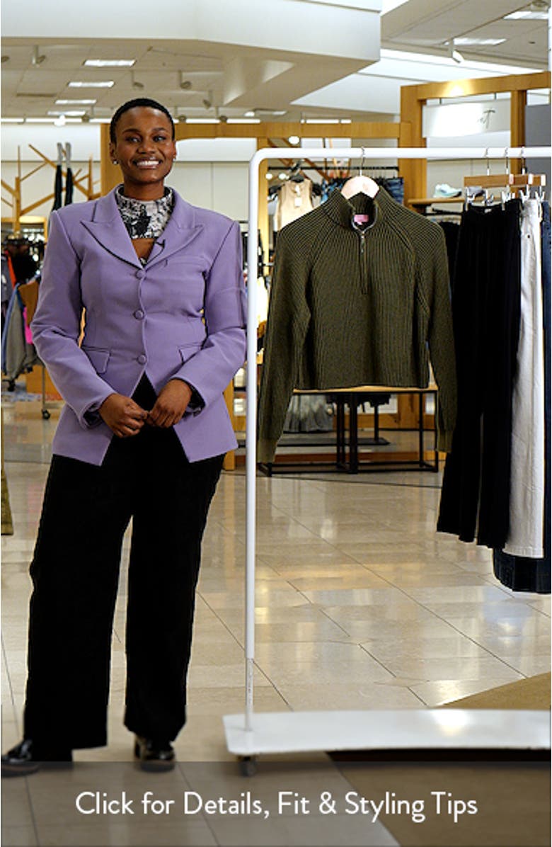 Rib Stitch Quarter Zip Sweater, sales video thumbnail