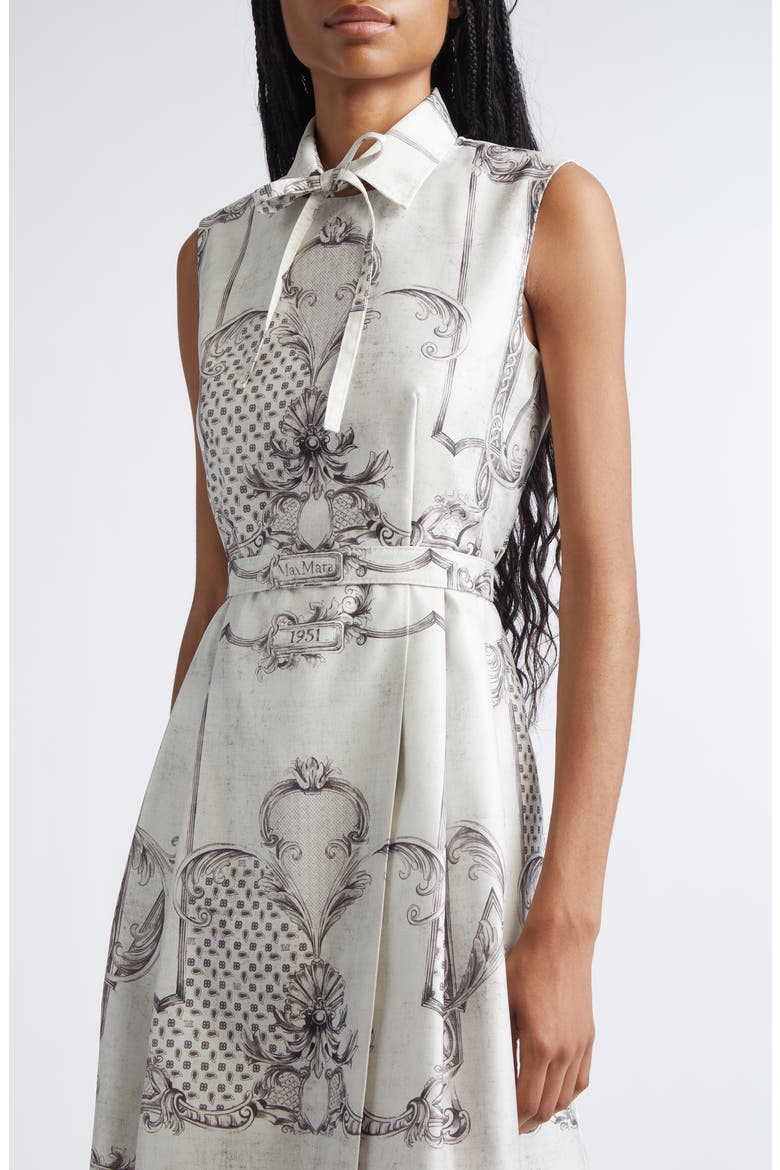 Ambuto Print Sleeveless Fit & Flare Dress, Alternate, color, IVORY