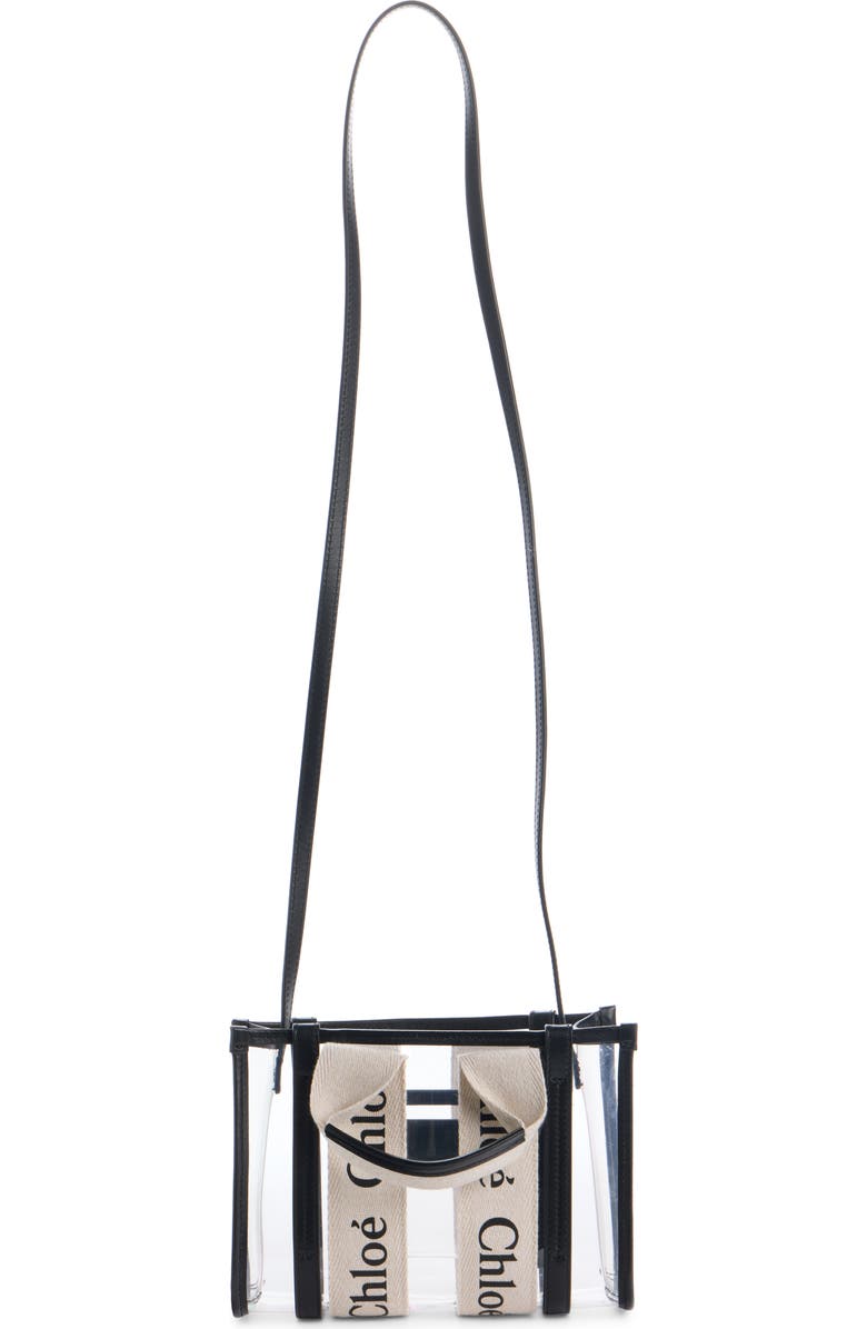 Chloé Mini Woody Jelly & Leather Tote Bag, Main, color,