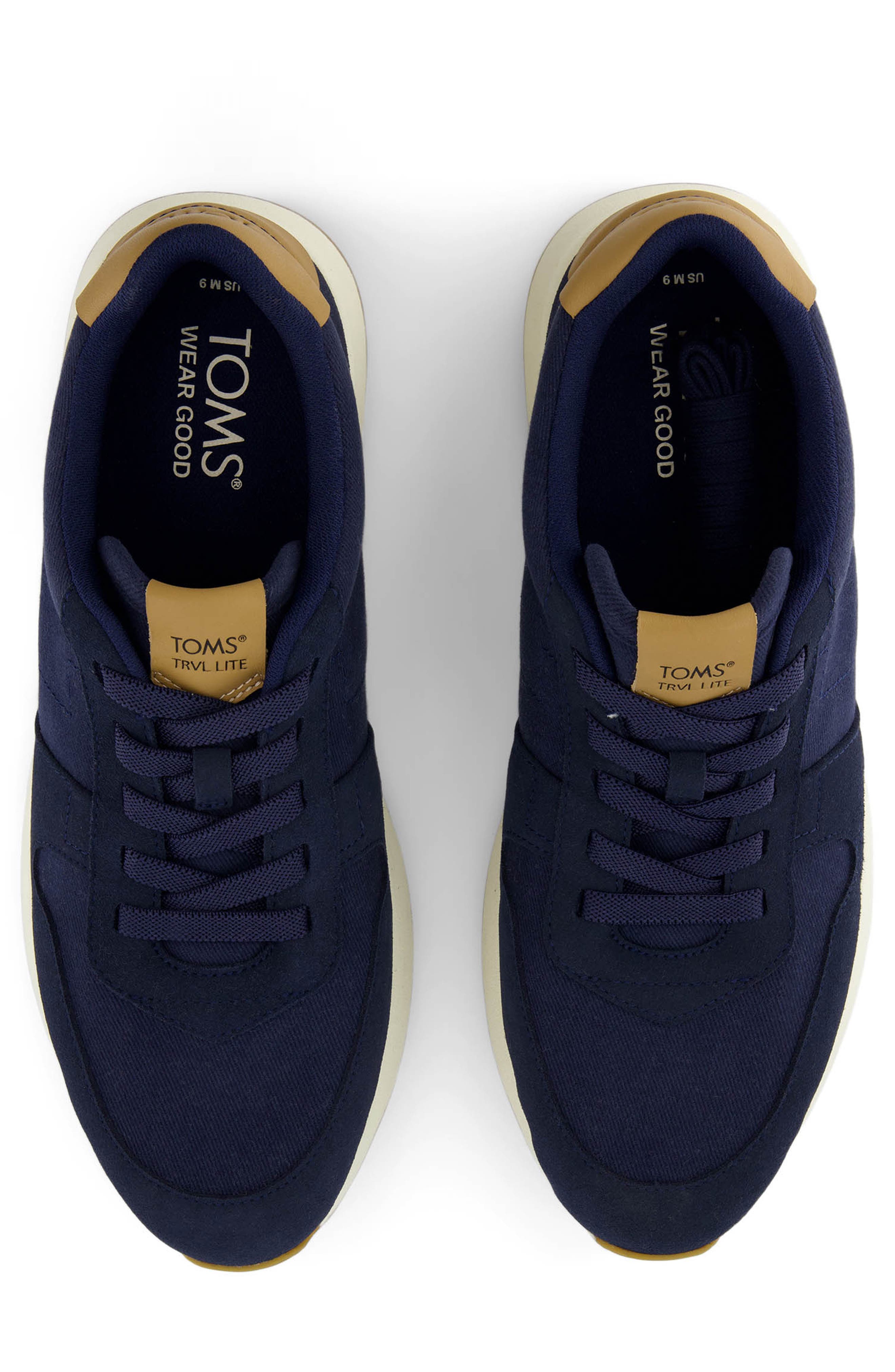 TRVL Lite Retro Sneaker, Alternate, color, NAVY