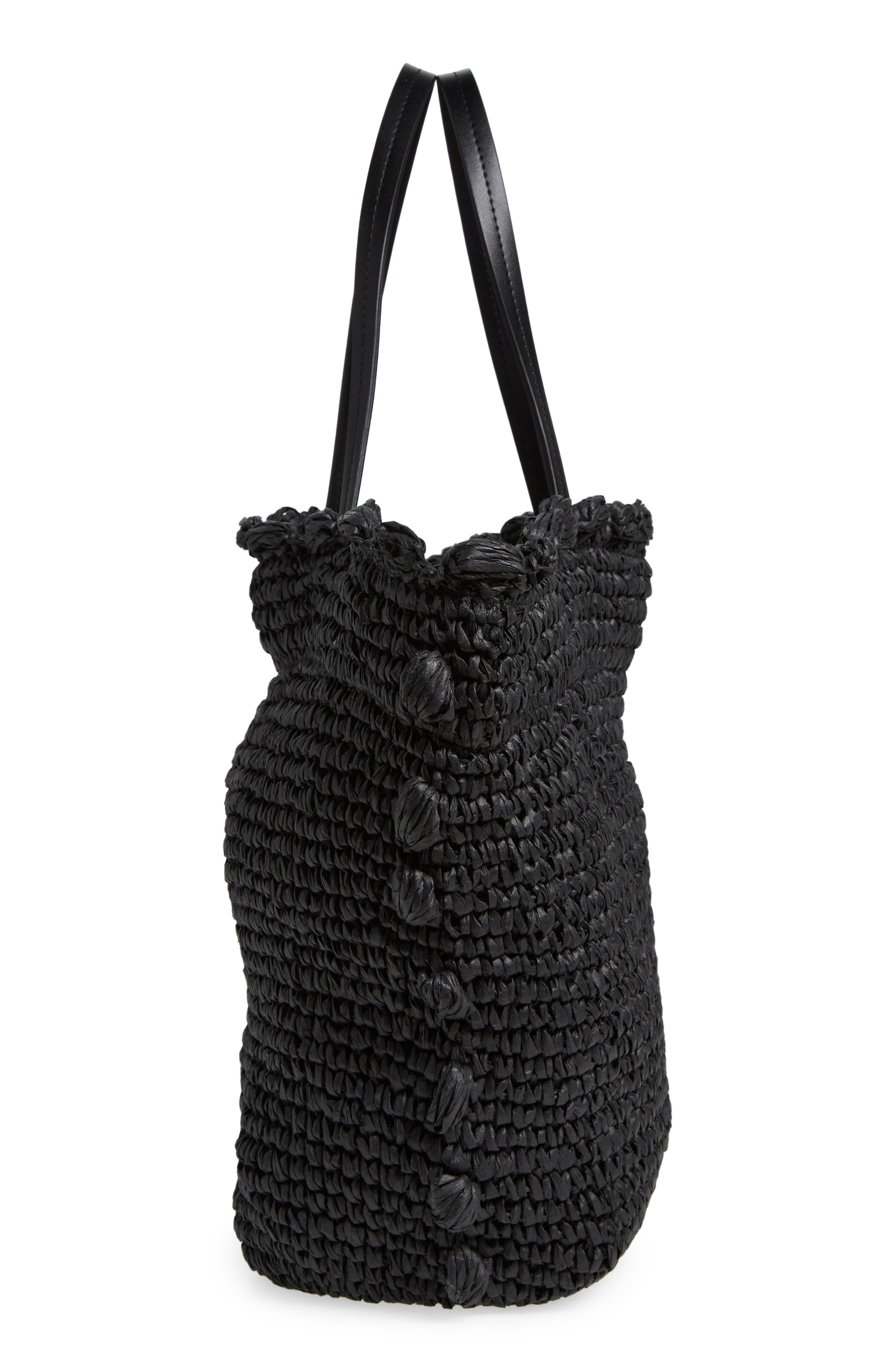 BTB Los Angeles Leah Straw Tote, Alternate, color, 