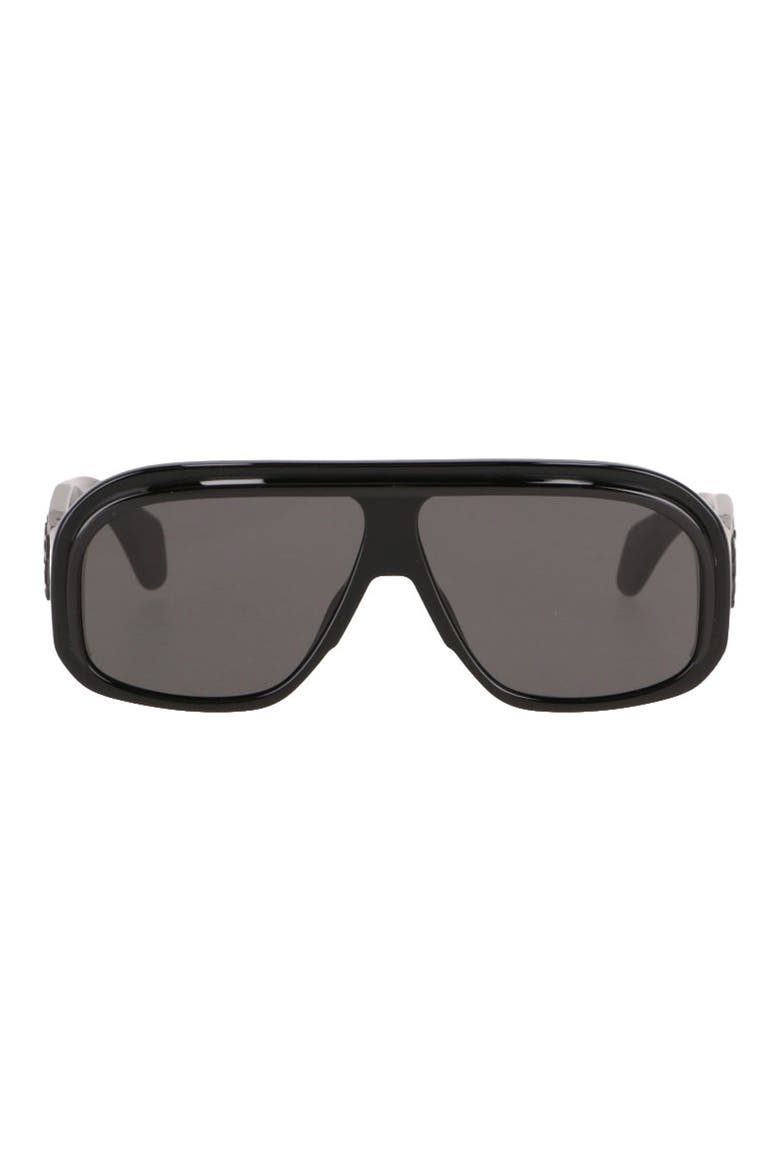 Reedley Shield Sunglasses, Main, color, BLACK MATTE DARK GRE