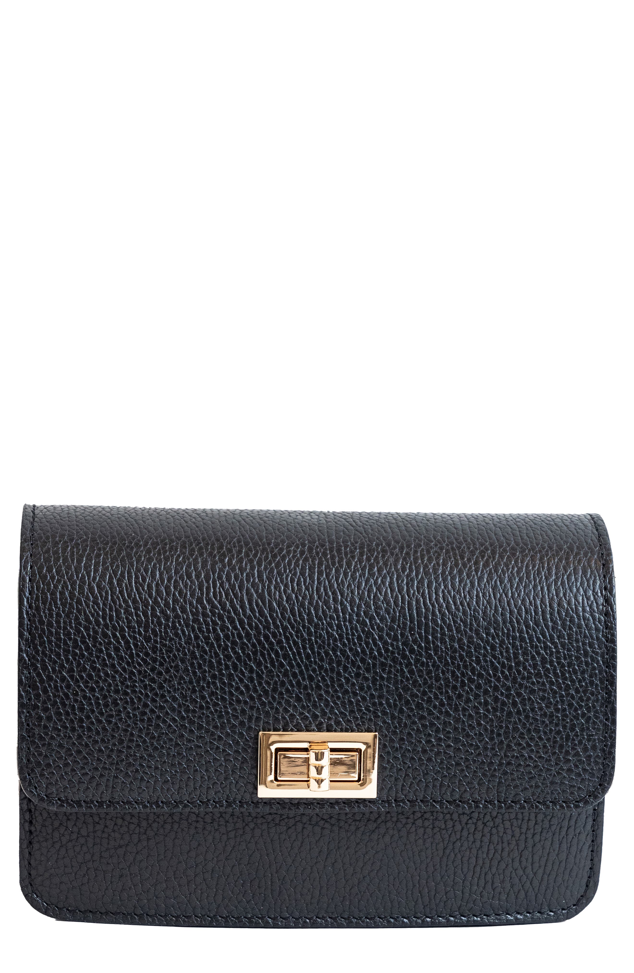 Persaman New York Crossbody Bag, Main, color, Black