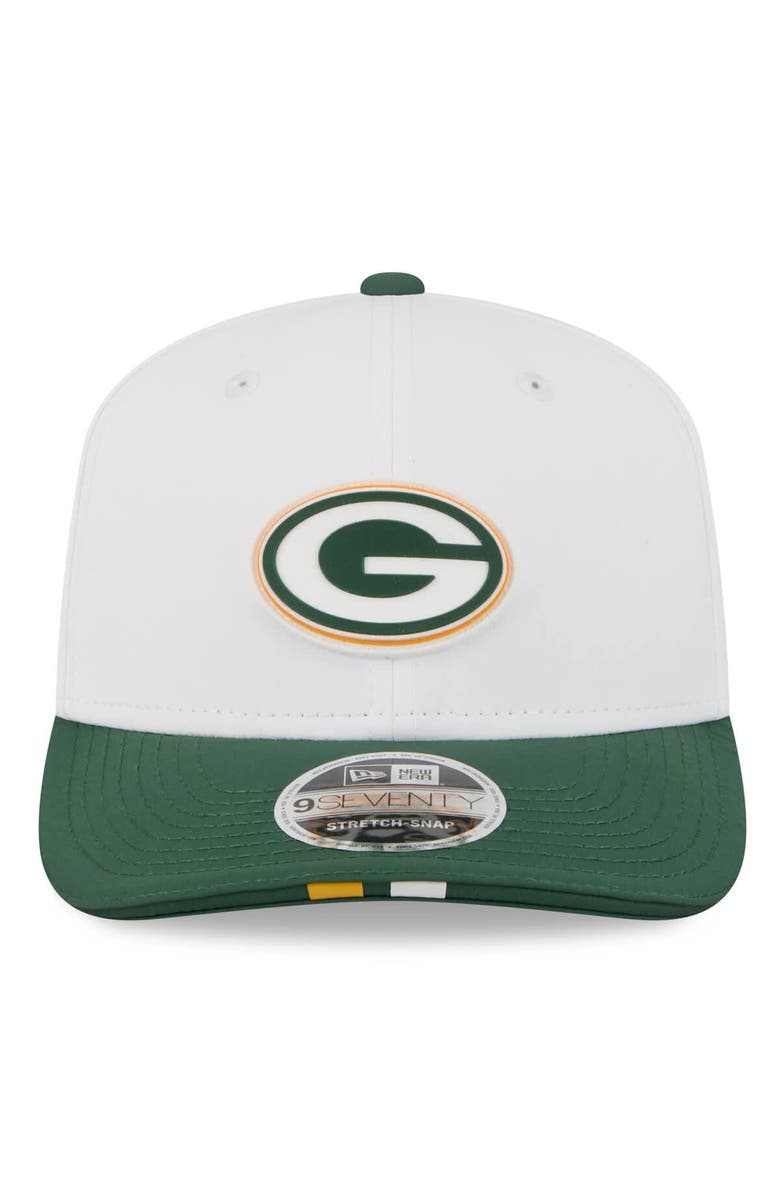 New Era Men's New Era White/Green Green Bay Packers 2025 NFL Training Camp 9SEVENTY Adjustable Hat, Alternate, color, White