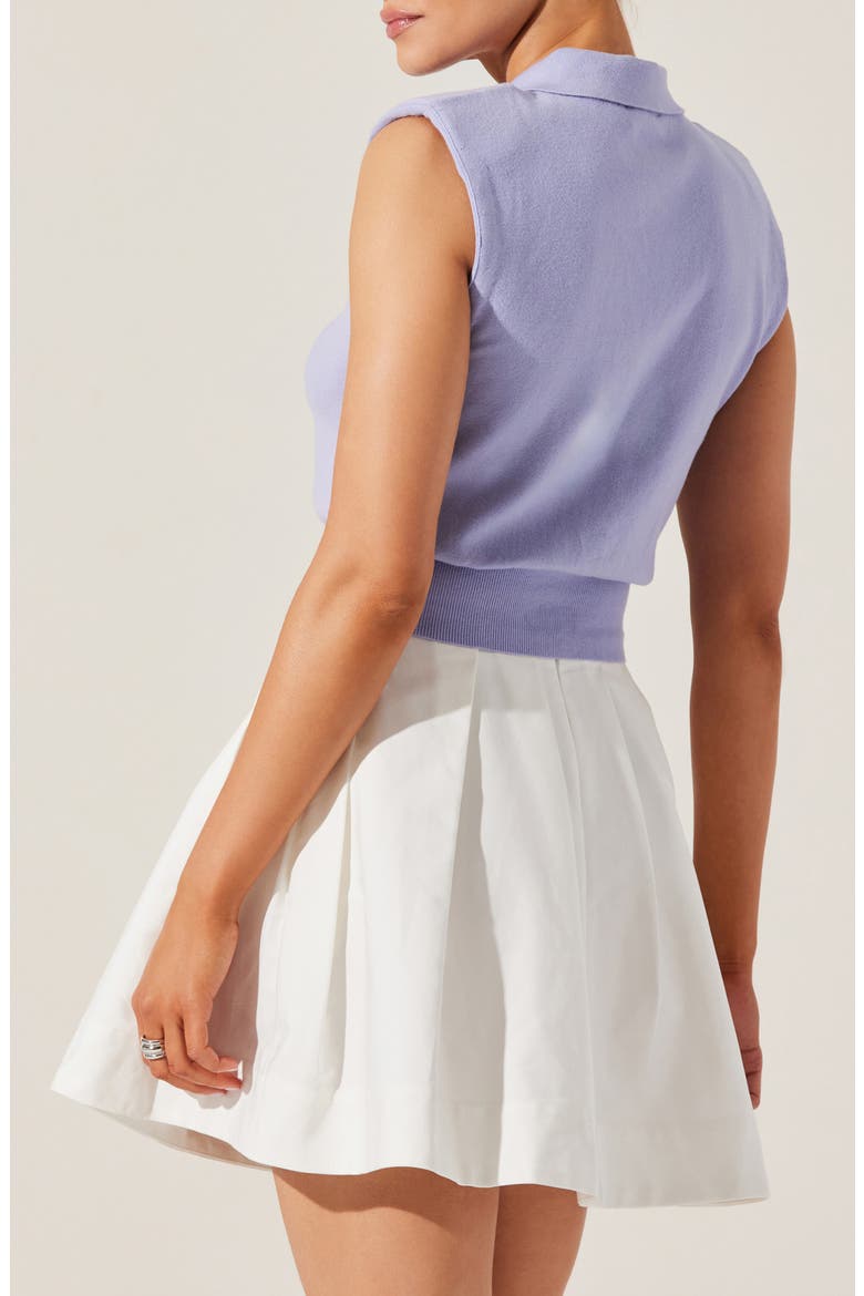 Kori Collared Cotton Sweater Vest, Alternate, color, PERIWINKLE