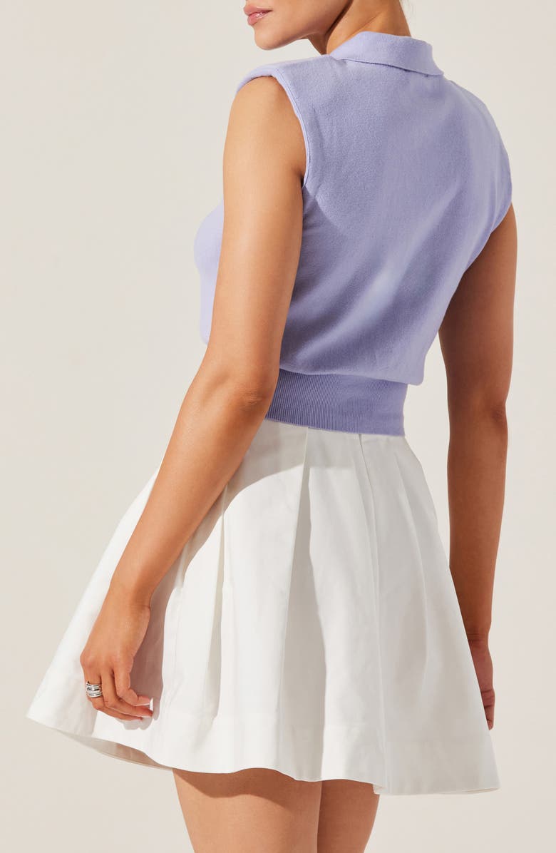 ASTR the Label Kori Collared Cotton Sweater Vest, Alternate, color, Periwinkle