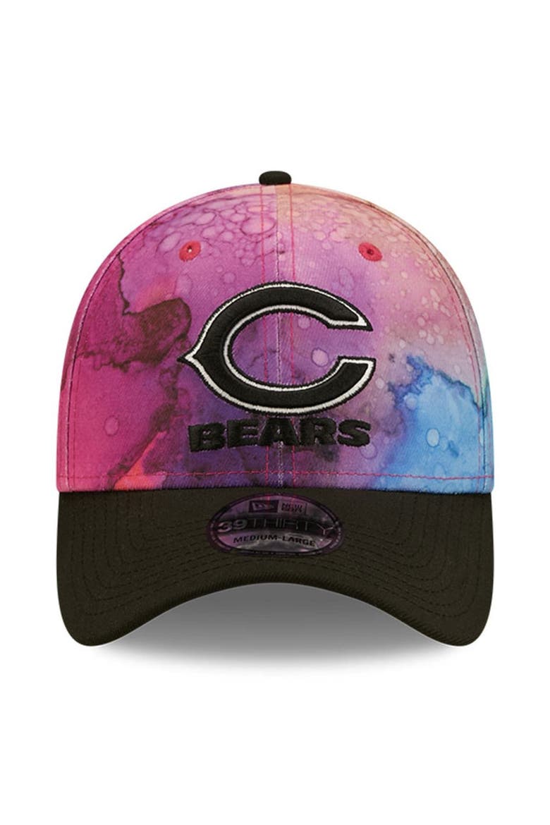 Men's New Era Pink/Black Chicago Bears 2022 NFL Crucial Catch 39THIRTY Flex Hat, Alternate, color, Pink
